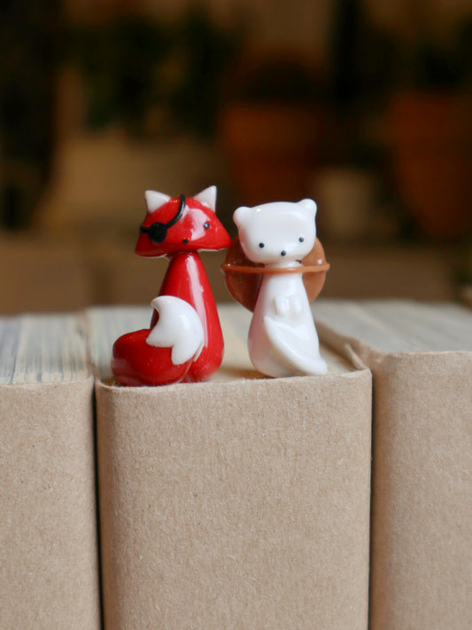 HUALIAN bookmarks TGCF Hua Cheng and Xie Lian fox and ferret artisan bookmarks