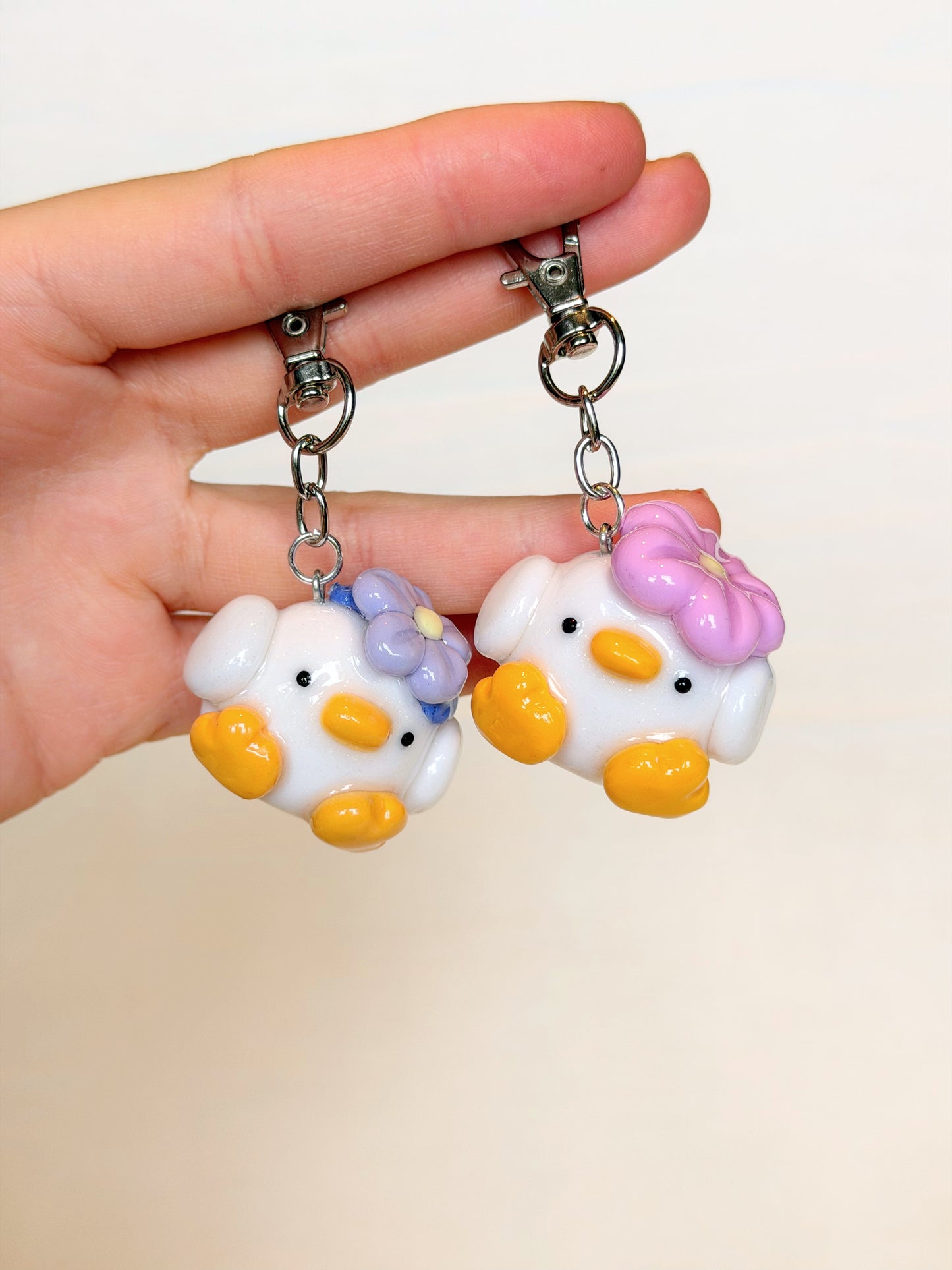 Sparkle duck Keychain